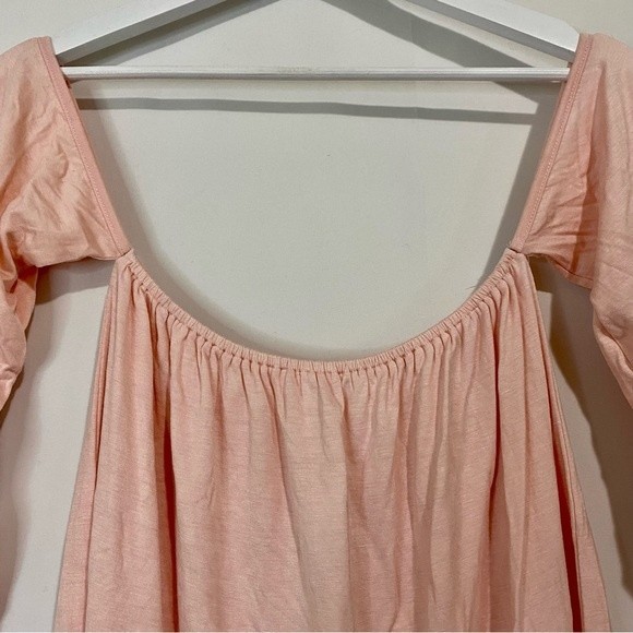 Amerikan Basics Women’s Off The Shoulder Loose Tee Pink NWT - Picture 2 of 7